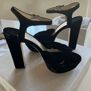 Black velvet Heloise 120 heels